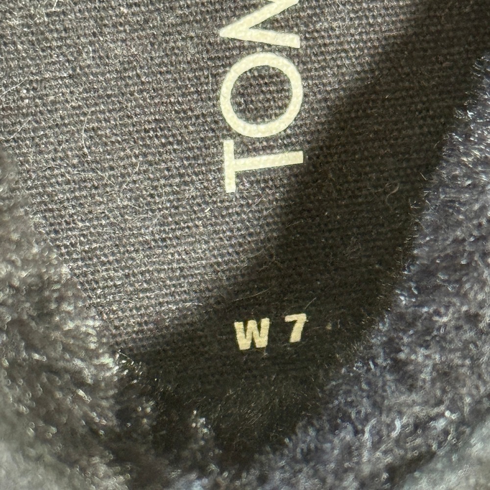 Toms Alpargata Cable Knit Black Women's 7 Faux Fur Slip On Shoes Cozy Lounge - Picture 6 of 10